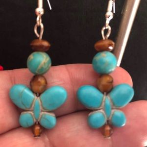 Artisan Handmade with love, dangling gorgeous beaded earrings.  One of a kind.